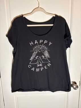 torrid Black 'Happy Camper' Graphic Tee